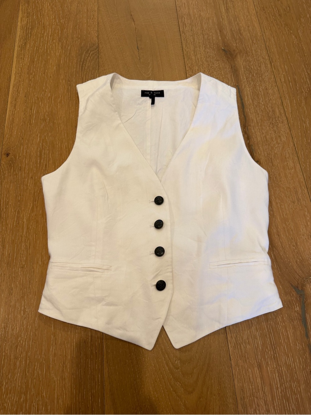 rag & bone Linen Blend Vest - size 4